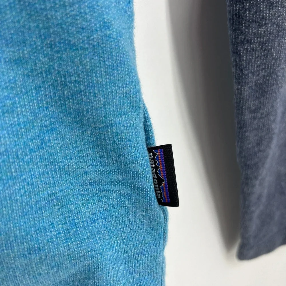 Patagonia Mens Blue Raglan Organic Cotton Fitz Roy Logo Sweatshirt STY39485 M